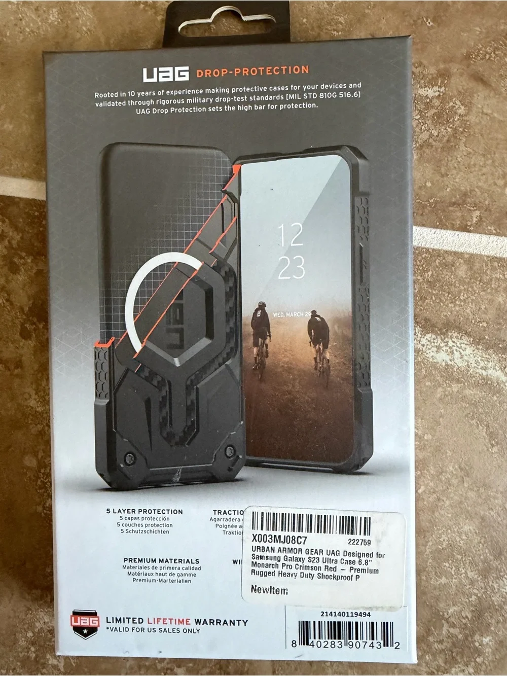 UAG Monarch Pro Red Case for Samsung Galaxy S23 Ultra 5G